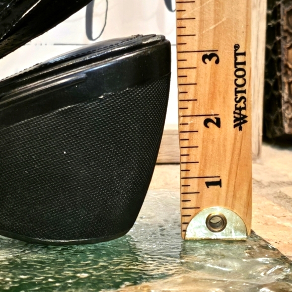 Cole Haan Slingback Pumps Wedge Heel Nike Air Black Sz 9 - Picture 6 of 9